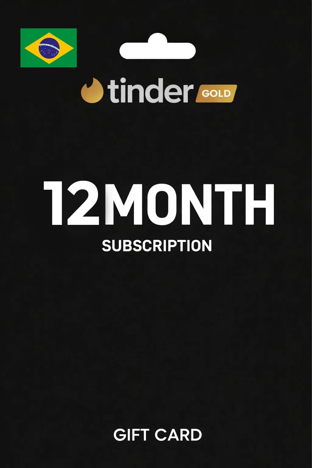 Tinder 12 Month Gold Gift Card BRAZIL
