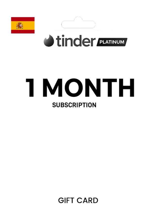Tinder 1 Month Platinum Gift Card SPAIN