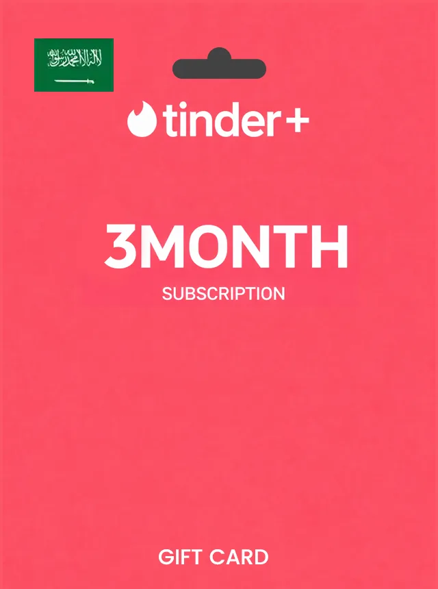 Tinder Gift Card 3 Month Plus SAUDI ARABIA