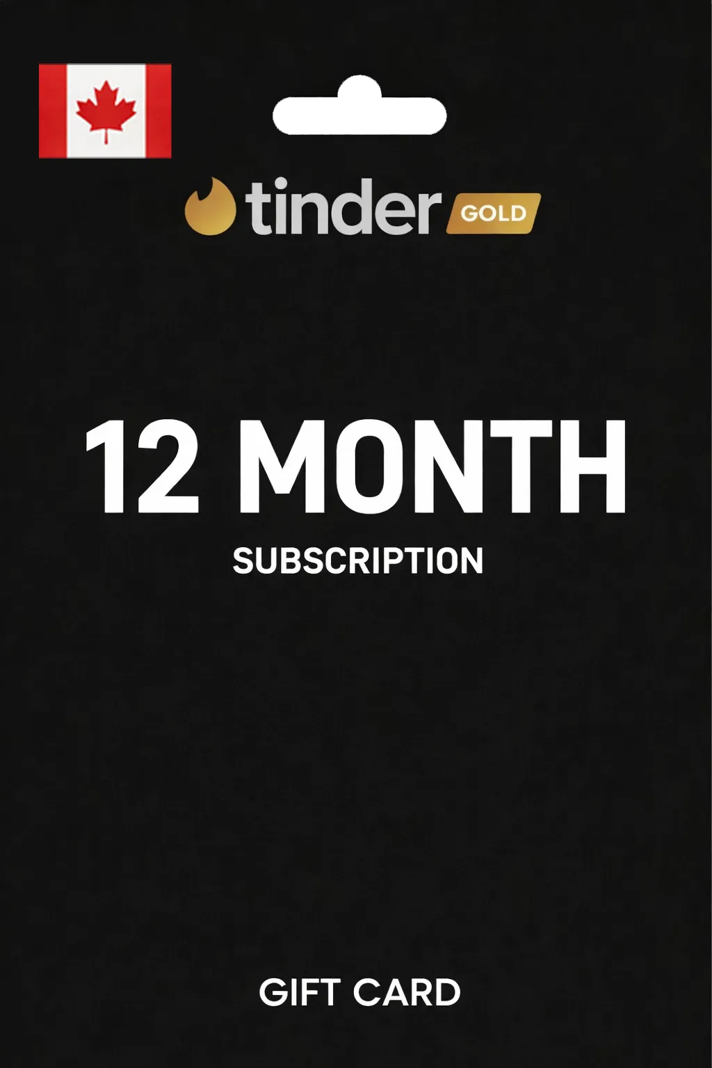 Tinder Gift Card 12 Month Gold CANADA