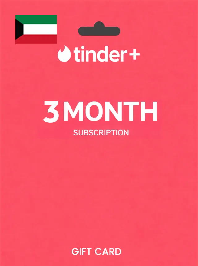 Tinder Gift Card 3 Month Plus KUWAIT