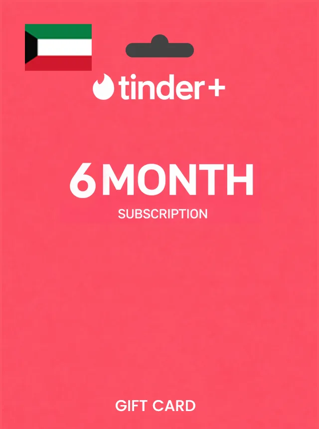 Tinder Gift Card 6 Month Plus KUWAIT