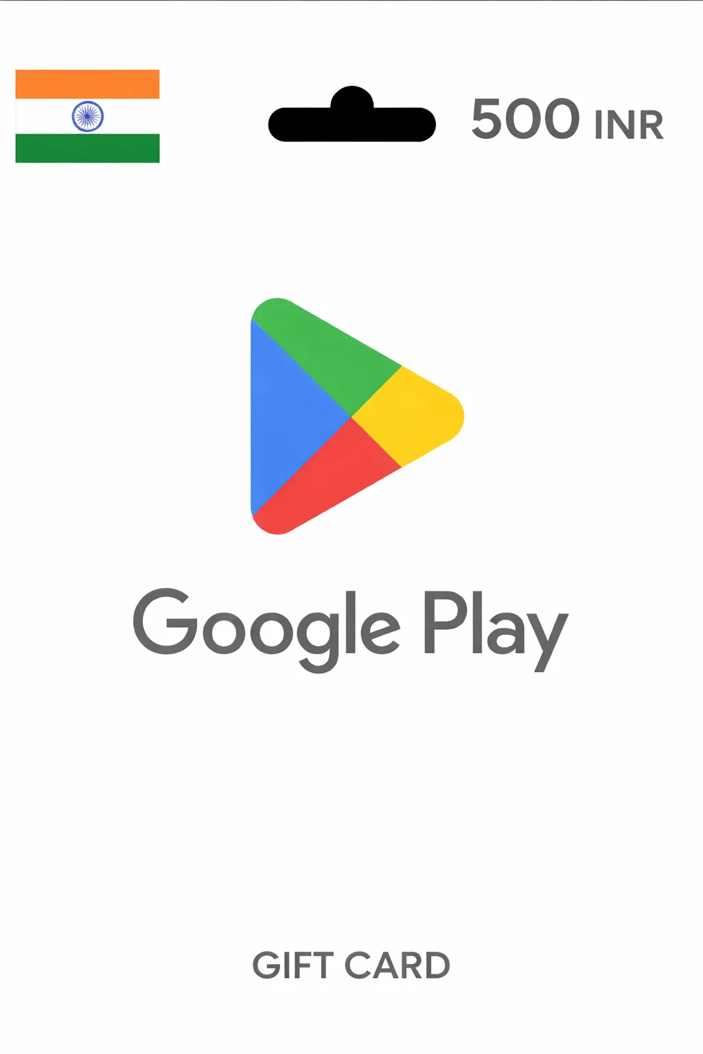 Google Play Gift Card 500 INR INDIA