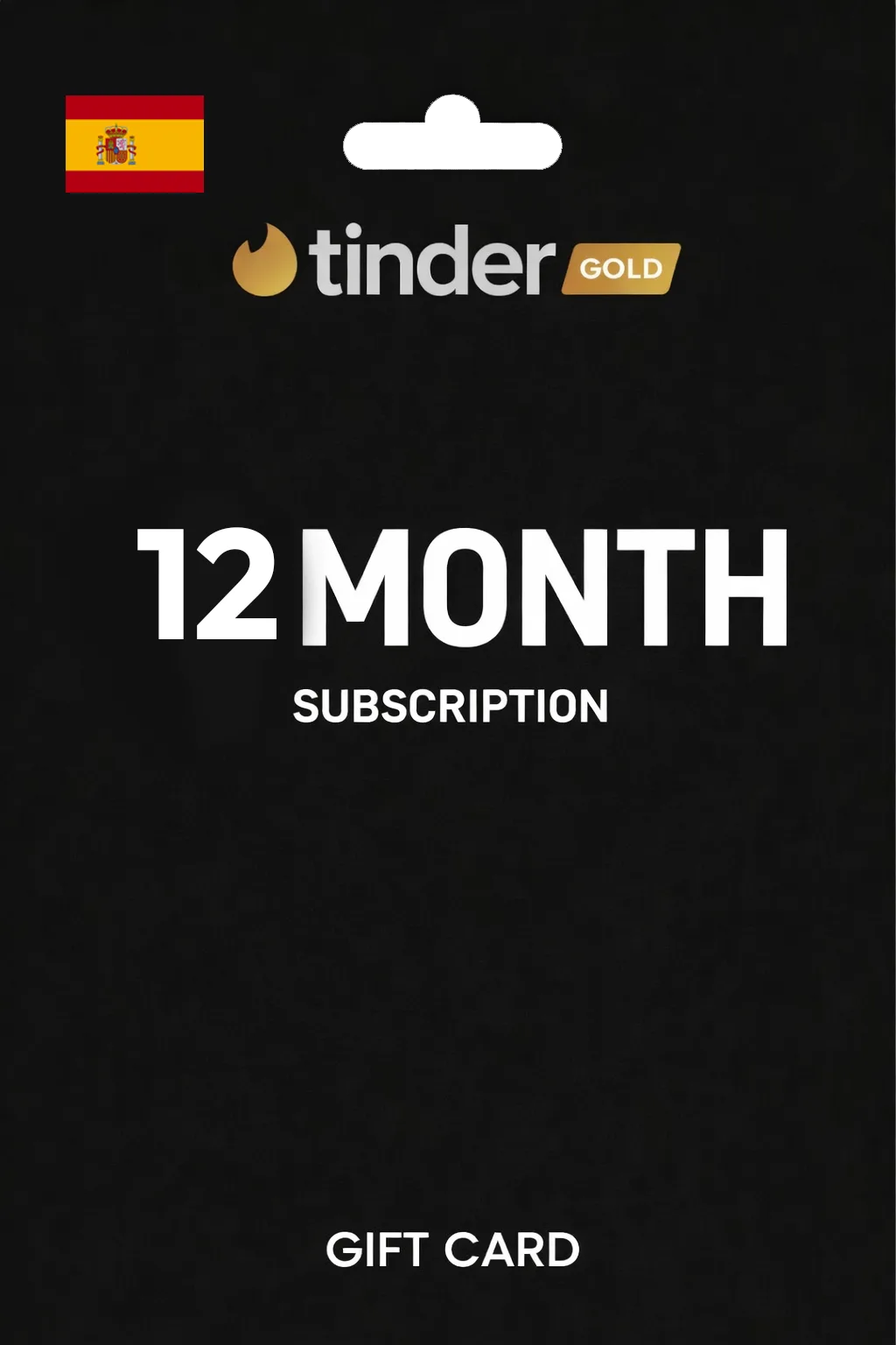 Tinder 12 Month Gold Gift Card SPAIN