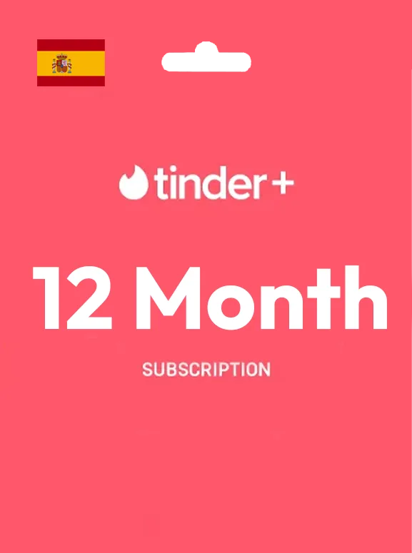 Tinder 12 Month Plus Gift Card SPAIN