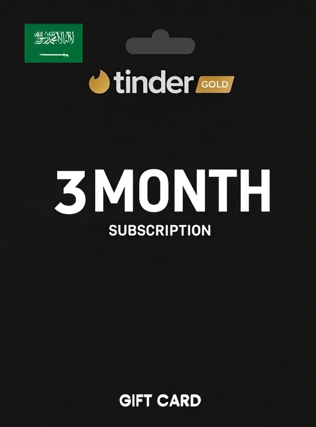Tinder Gift Card 3 Month Gold SAUDI ARABIA