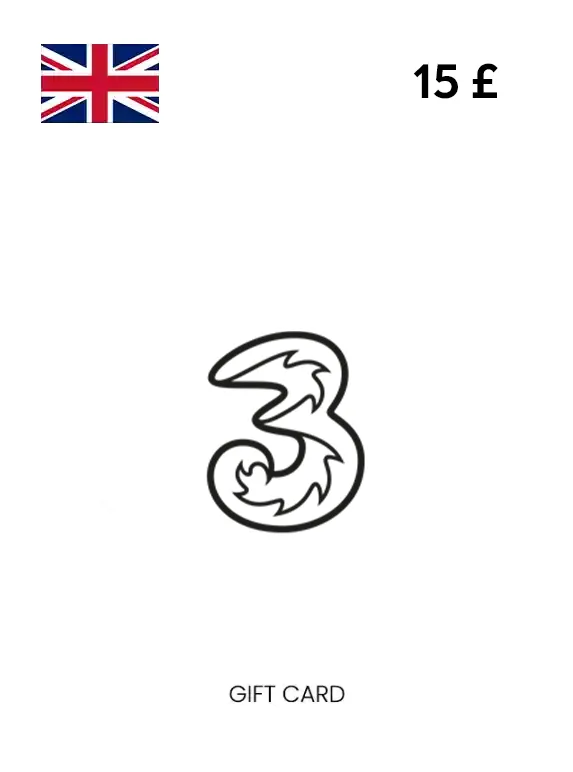 Three Pin Gift Card 15 GBP UNITED KINGDOM