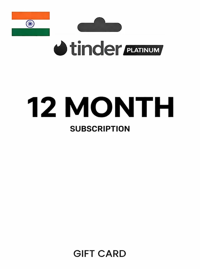 Tinder Platinum 12 Month Subscription INDIA
