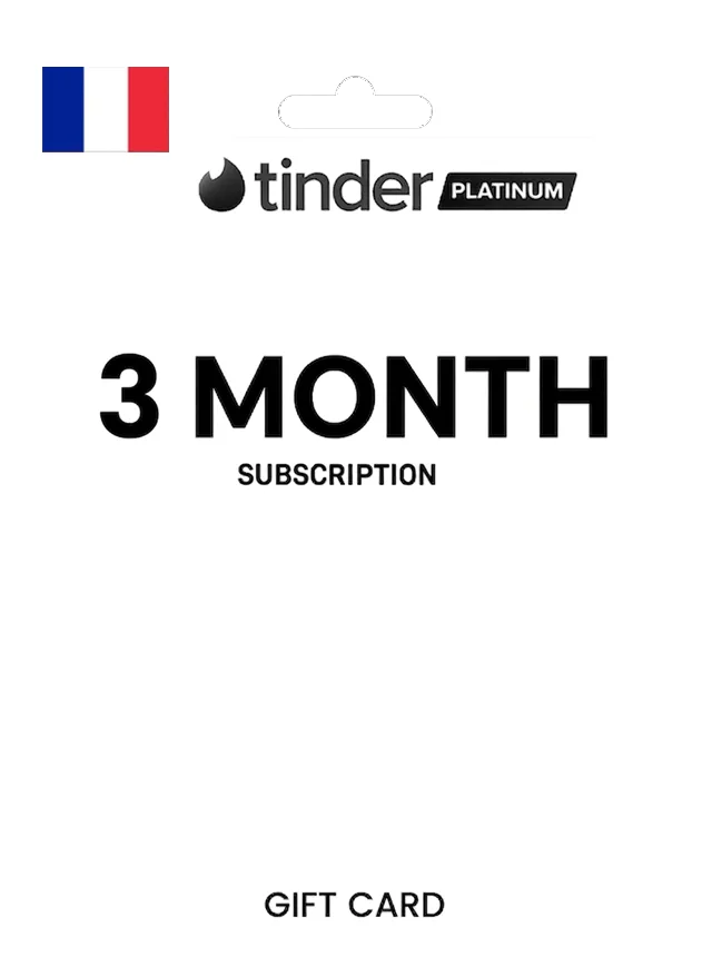 Tinder Platinum 3 Month Subscription FRANCE