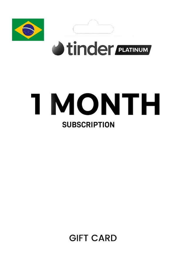 Tinder 1 Month Platinum Gift Card BRAZIL