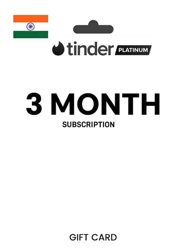 Tinder Platinum 3 Month Subscription INDIA