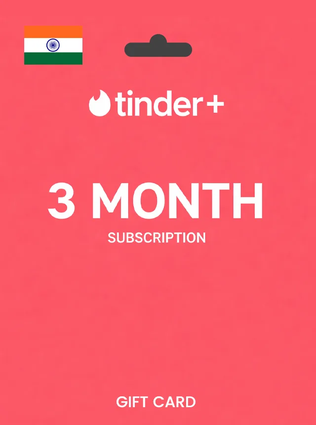 Tinder Plus 3 Month Subscription INDIA
