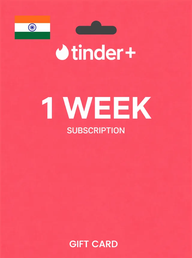 Tinder Plus 1 Week Subscription INDIA