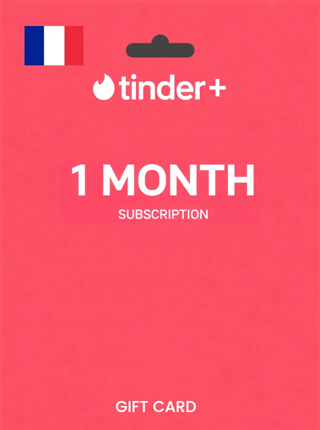 Tinder Plus 1 Month Subscription FRANCE