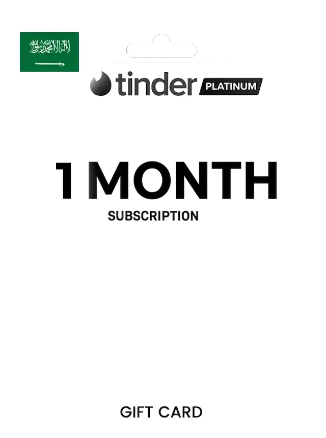 Tinder Gift Card 1 Month Platinum SAUDI ARABIA