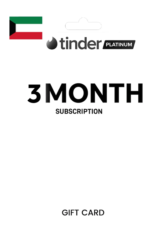 Tinder Gift Card 3 Month Platinum KUWAIT