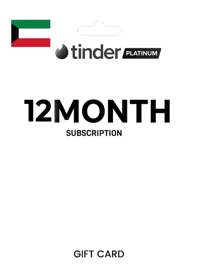 Tinder Gift Card 12 Month Platinum KUWAIT