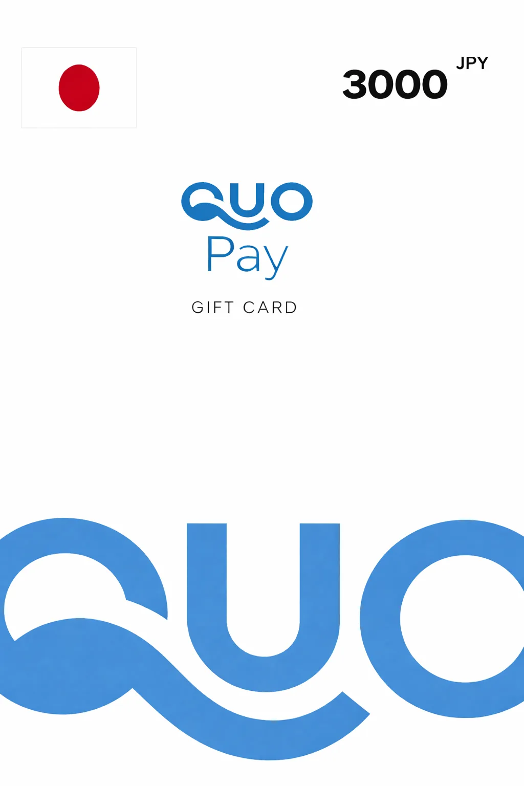QUO PAY Voucher 3000 JPY JAPAN