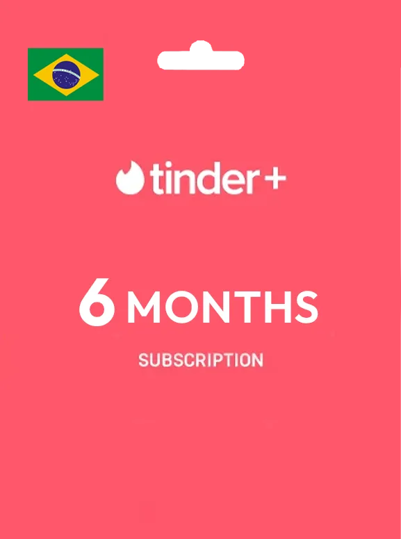 Tinder 6 Month Plus Gift Card BRAZIL