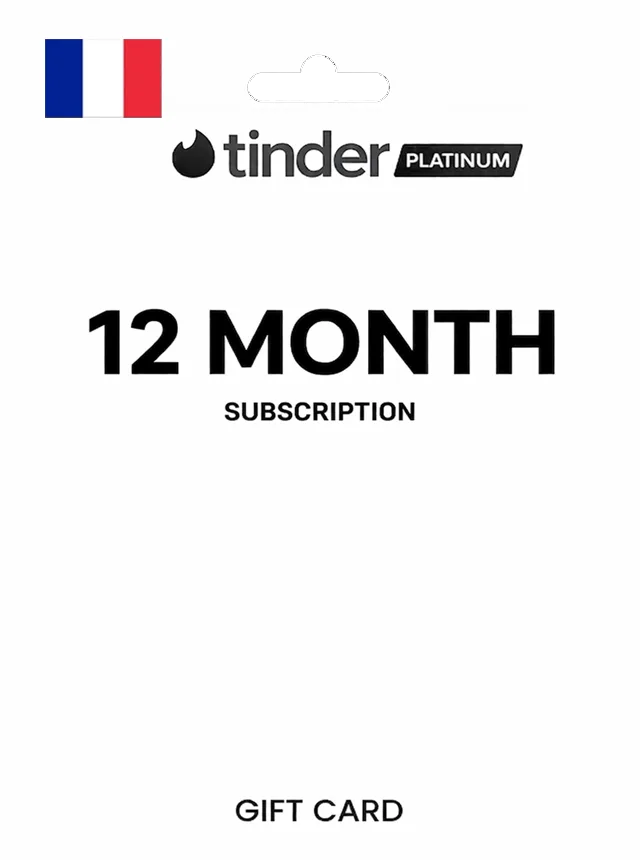 Tinder Platinum 12 Month Subscription FRANCE