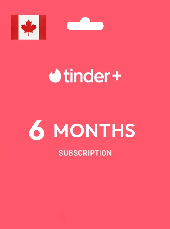 Tinder Gift Card 6 Month Plus CANADA