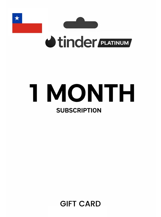 Tinder Platinum 1 Month Subscription CHILE