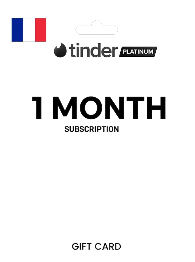 Tinder Platinum 1 Month Subscription FRANCE