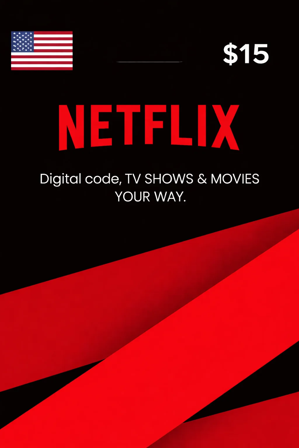 Netflix Gift Card 15 USD UNITED STATES