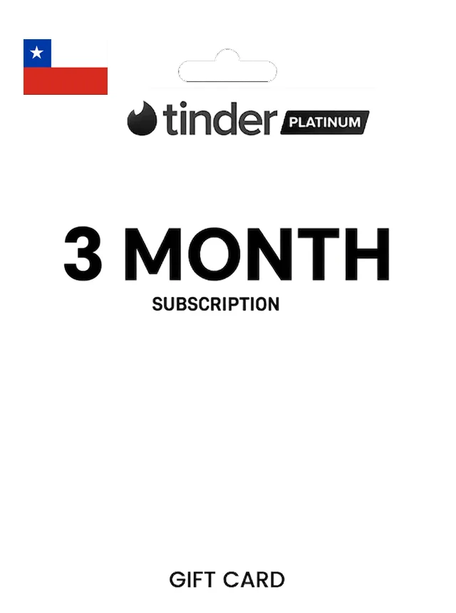 Tinder Platinum 3 Month Subscription CHILE
