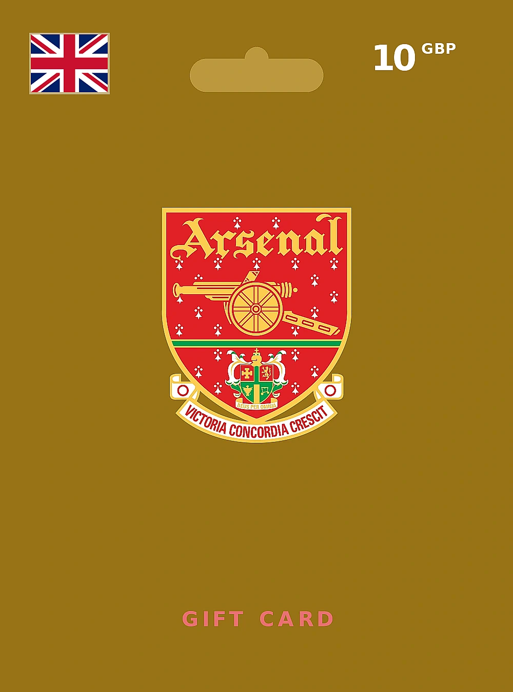 Arsenal FC Gift Card 10 GBP UNITED KINGDOM