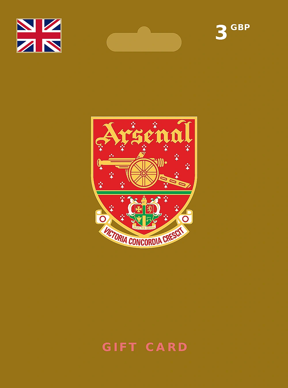 Arsenal FC Gift Card 3 GBP UNITED KINGDOM