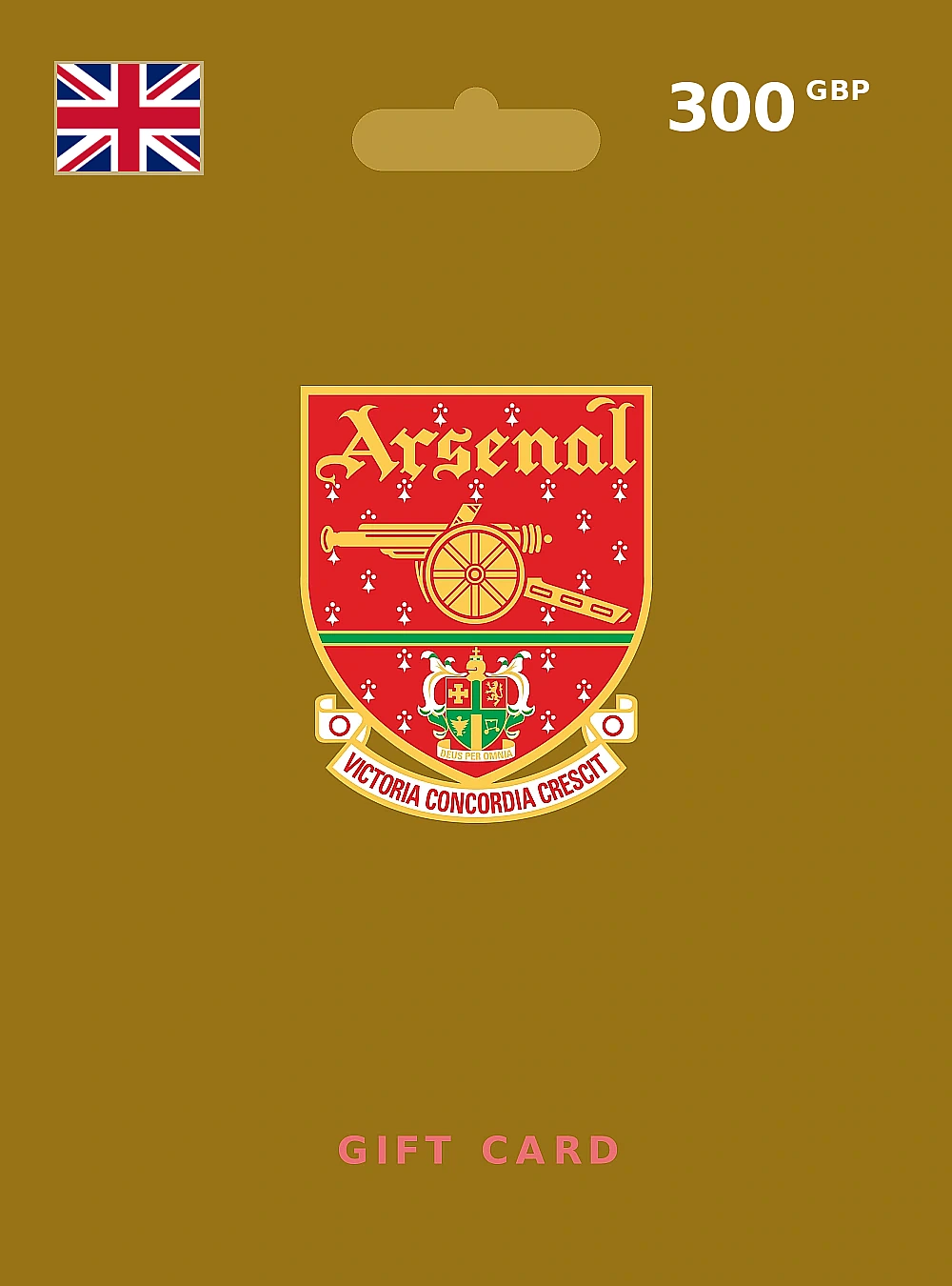 Arsenal FC Gift Card 300 GBP UNITED KINGDOM