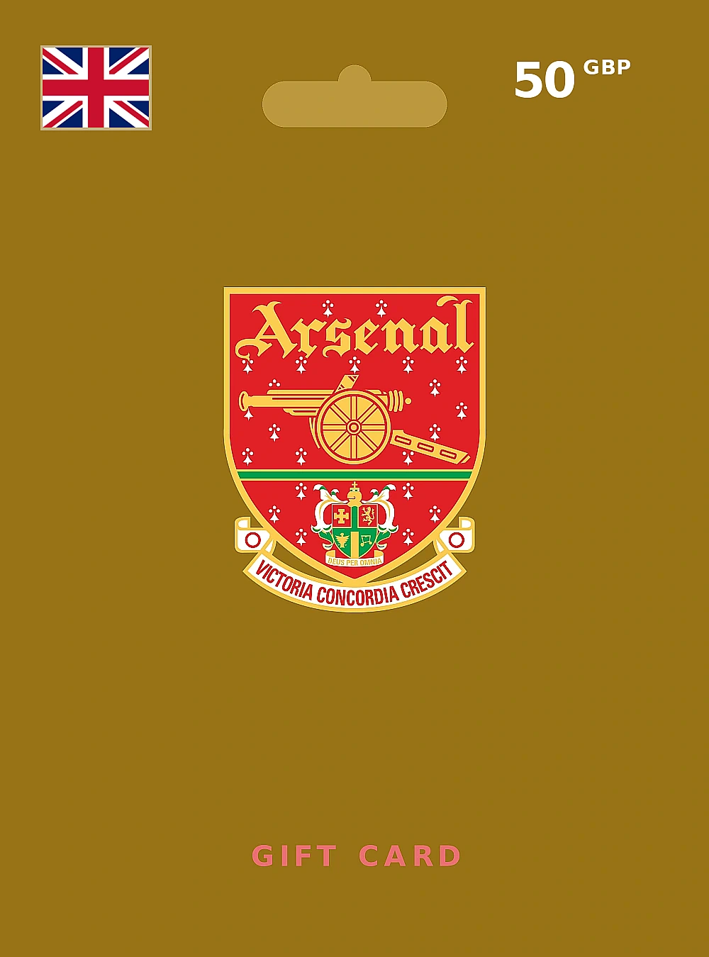 Arsenal FC Gift Card 50 GBP UNITED KINGDOM