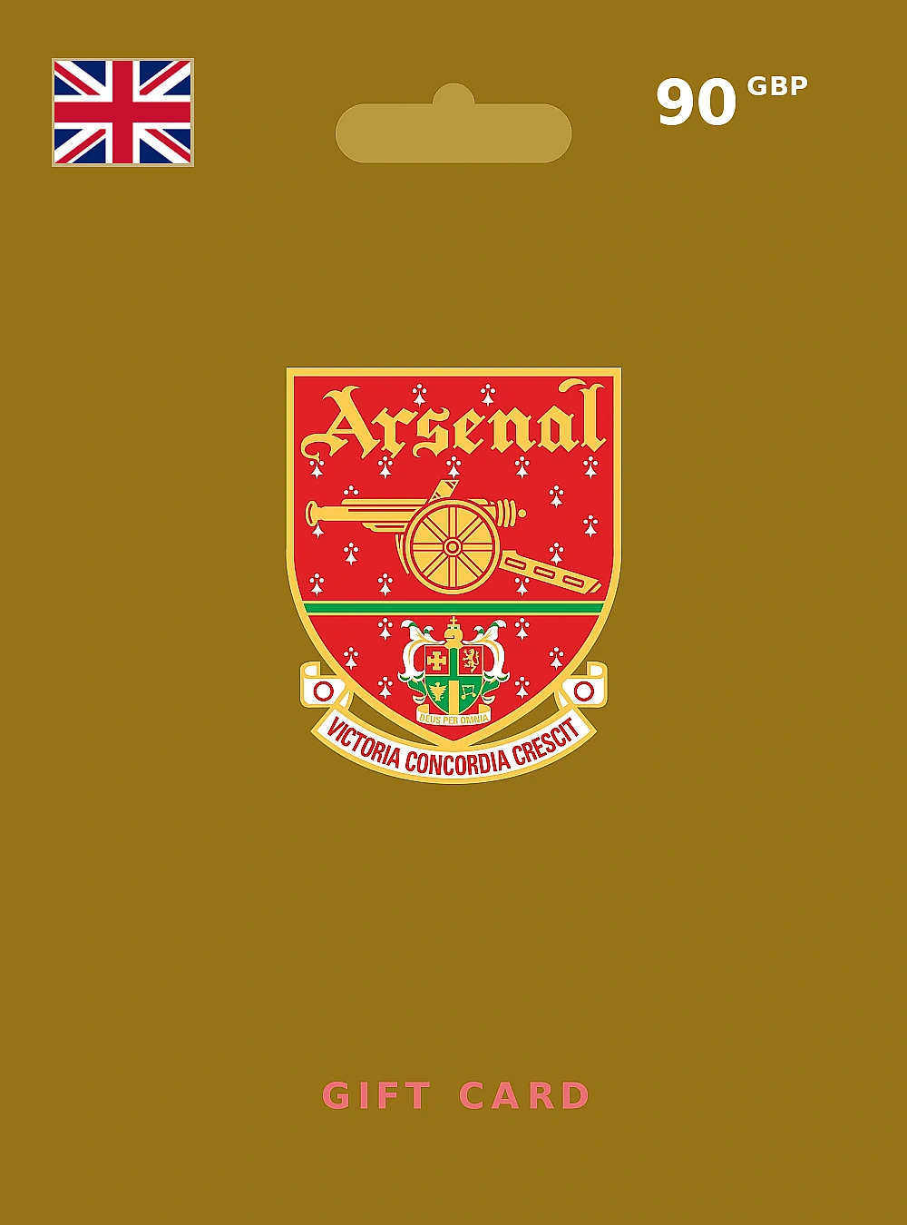 Arsenal FC Gift Card 90 GBP UNITED KINGDOM