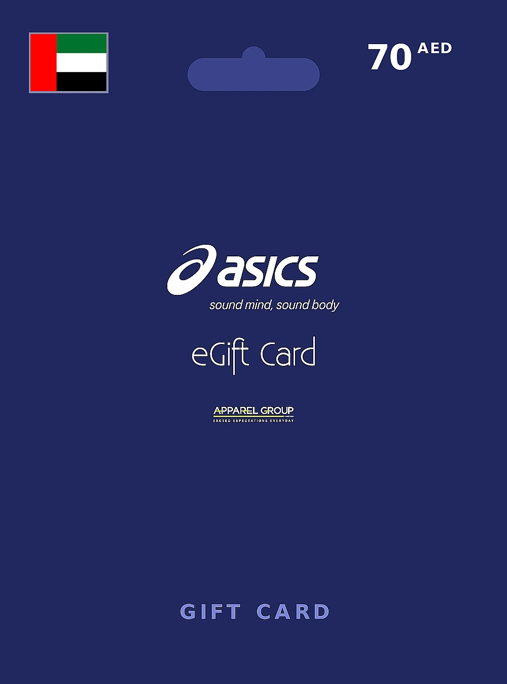 Asics Gift Card 70 AED UNITED ARAB EMIRATES