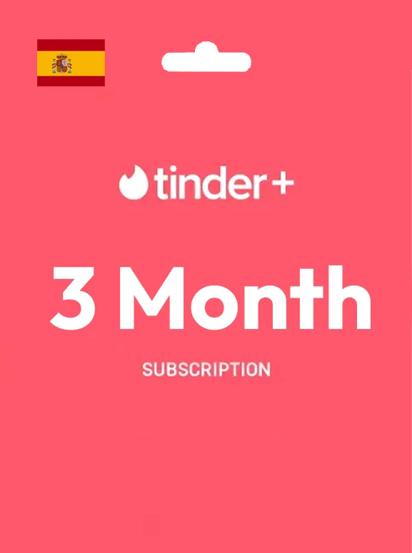 Tinder 3 Month Plus Gift Card SPAIN