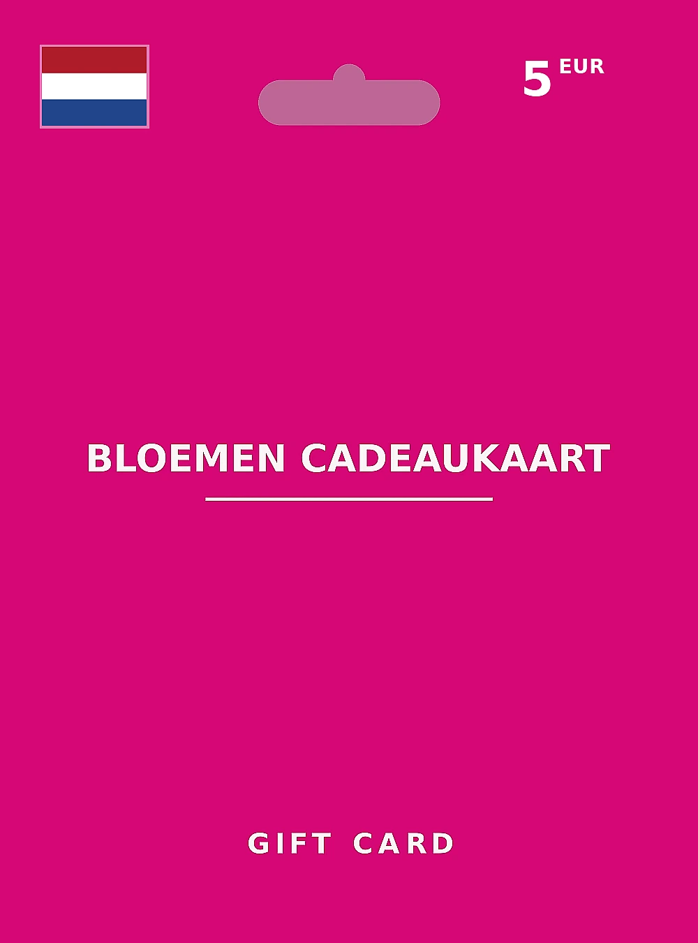 Bloemen cadeaukaart Gift Card 5 EUR NETHERLANDS