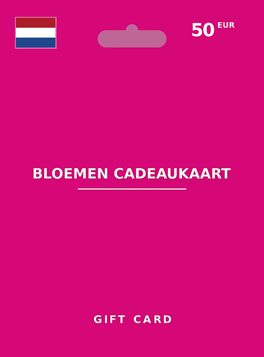 Bloemen cadeaukaart Gift Card 50 EUR NETHERLANDS