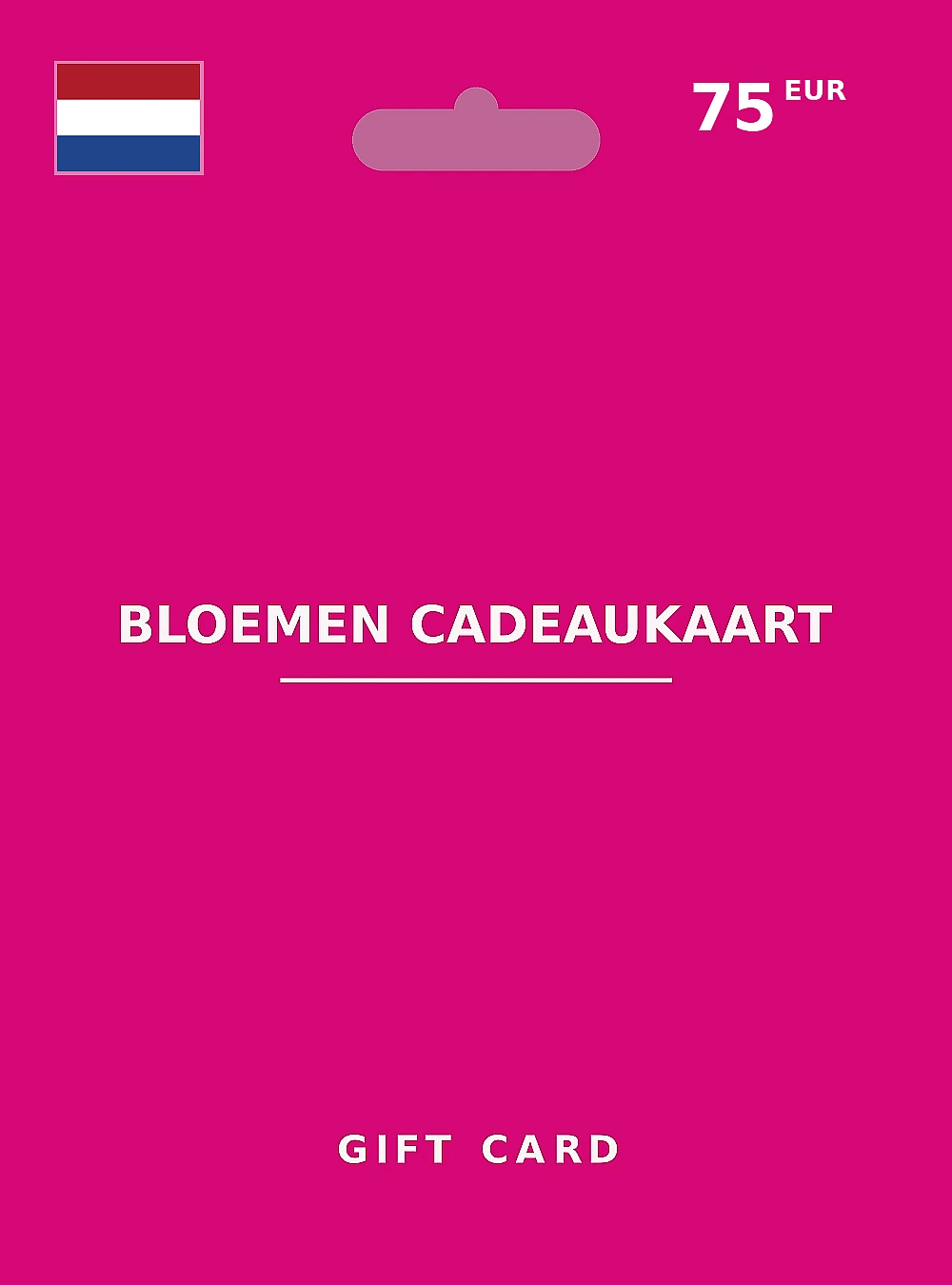 Bloemen cadeaukaart Gift Card 75 EUR NETHERLANDS