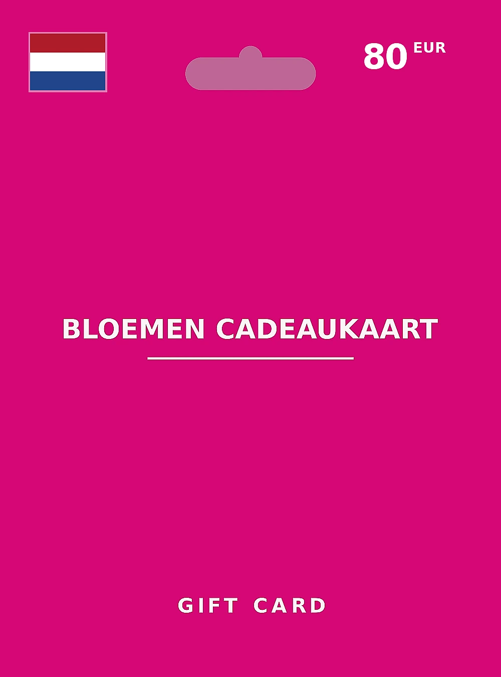 Bloemen cadeaukaart Gift Card 80 EUR NETHERLANDS