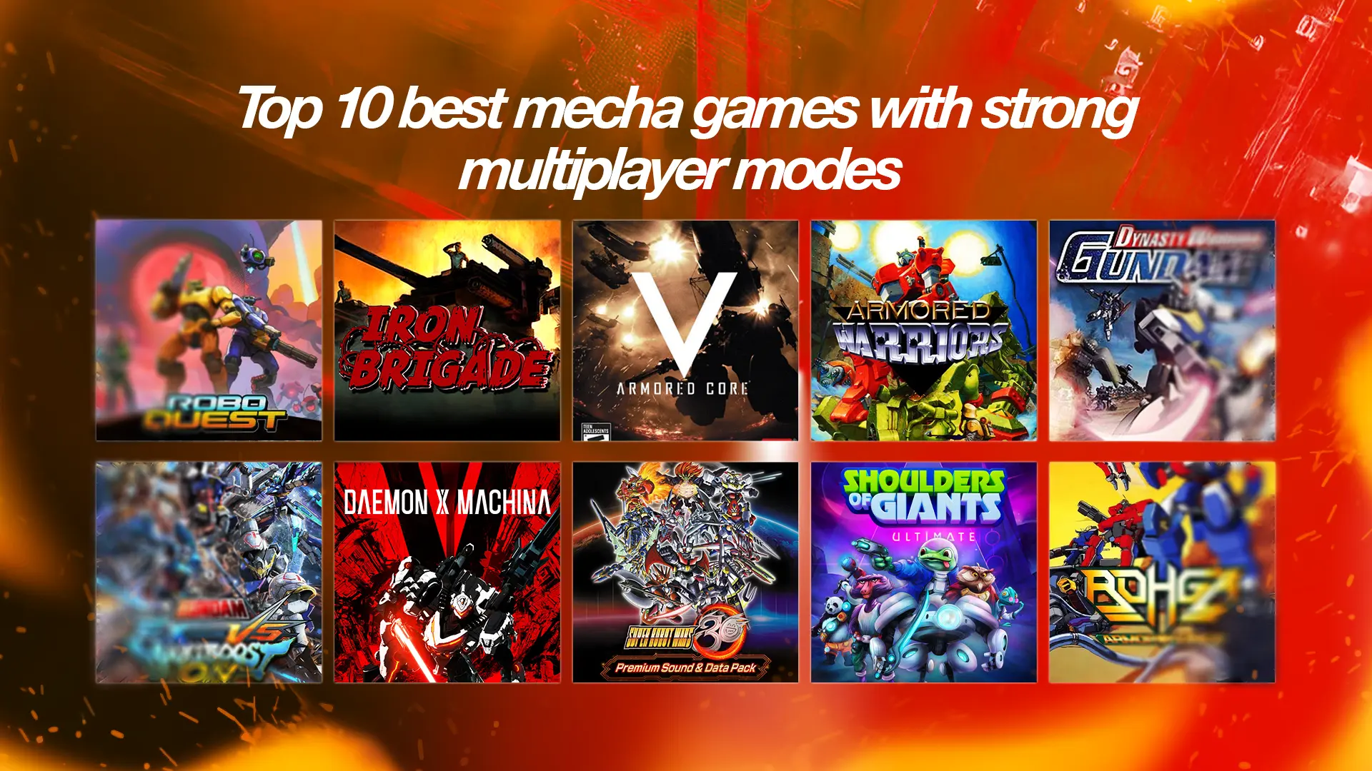 Top 10 best mecha games with strong multiplayer modes