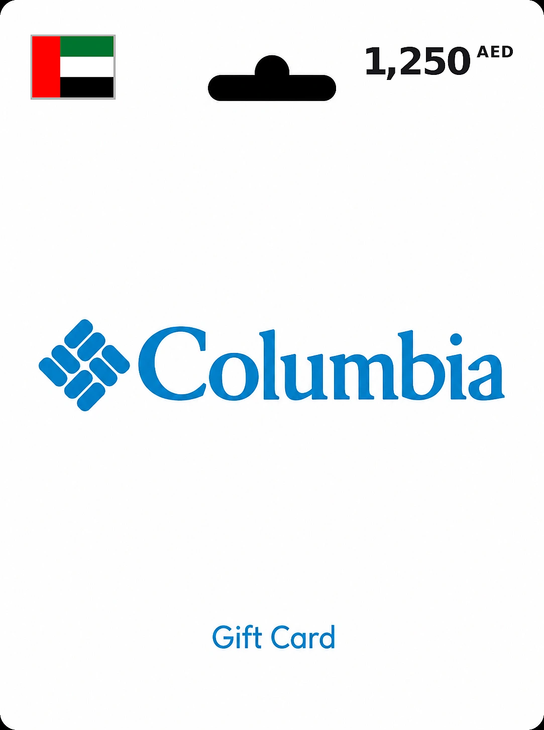 Columbia Gift Card 1250 AED UNITED ARAB EMIRATES