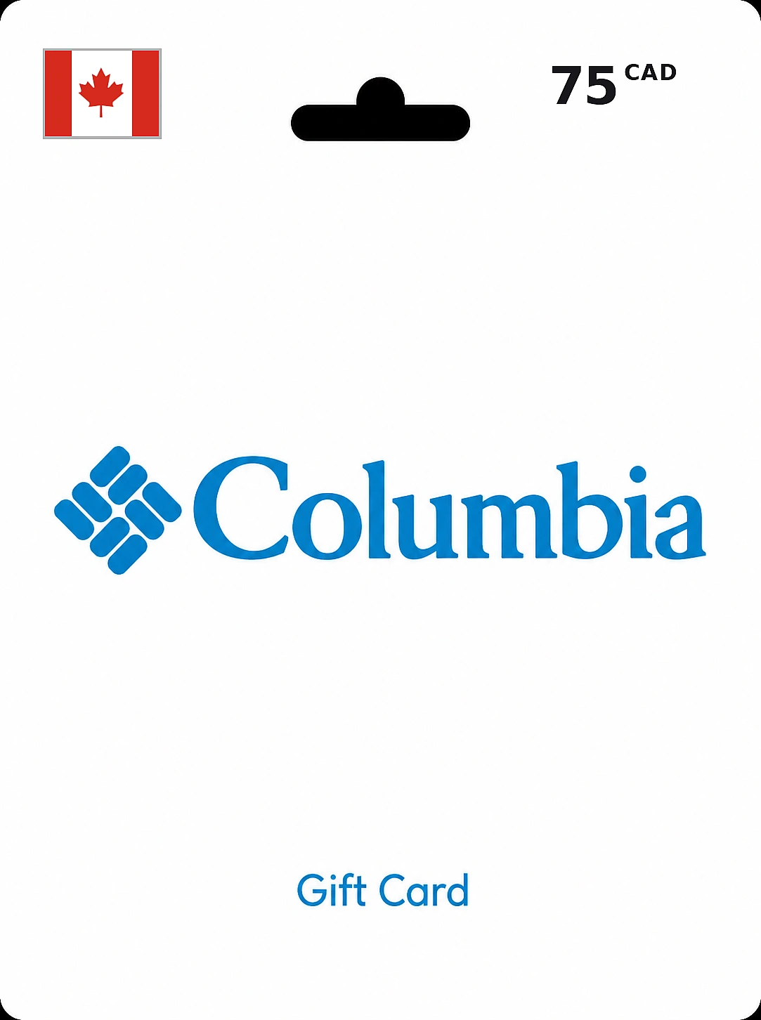 Columbia Sportswear Gift Card 75 CAD CANADA