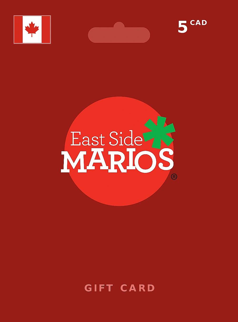 East Side Mario's Gift Card 5 CAD CANADA