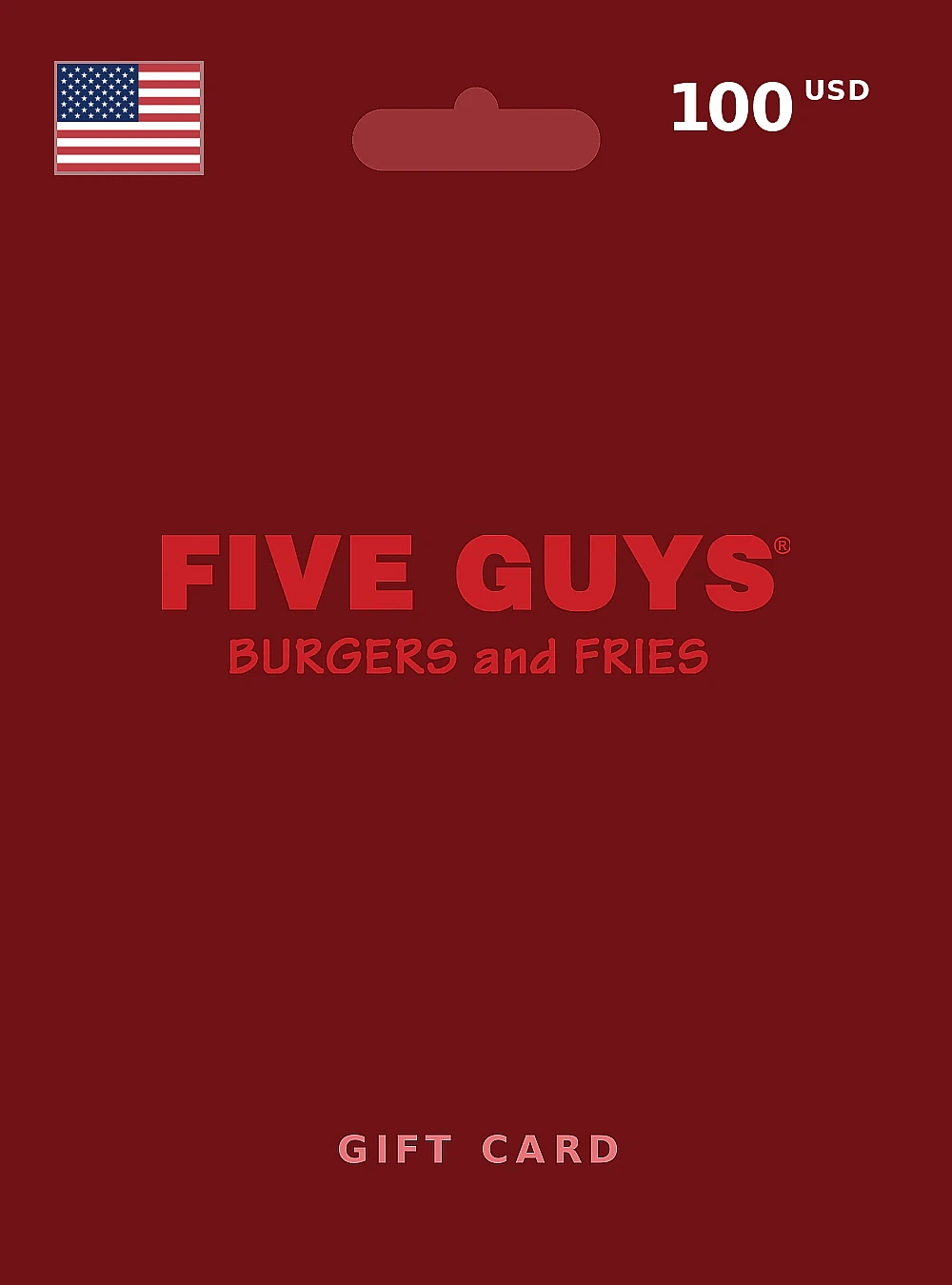 Five Guys Gift Card 100 USD UNITED STATES