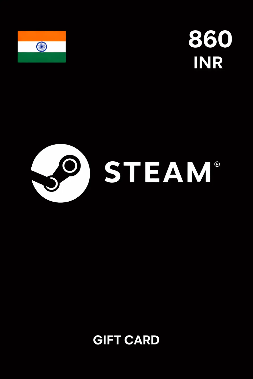 Steam Gift Card 860 INR INDIA