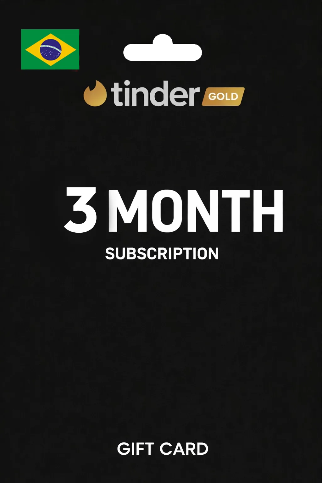 Tinder 3 Month Gold Gift Card BRAZIL