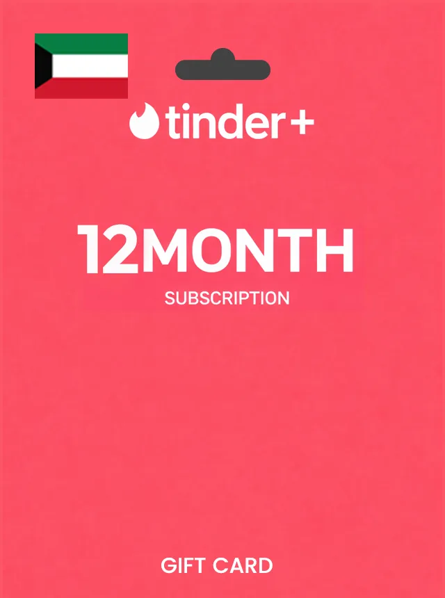 Tinder Gift Card 12 Month Plus KUWAIT