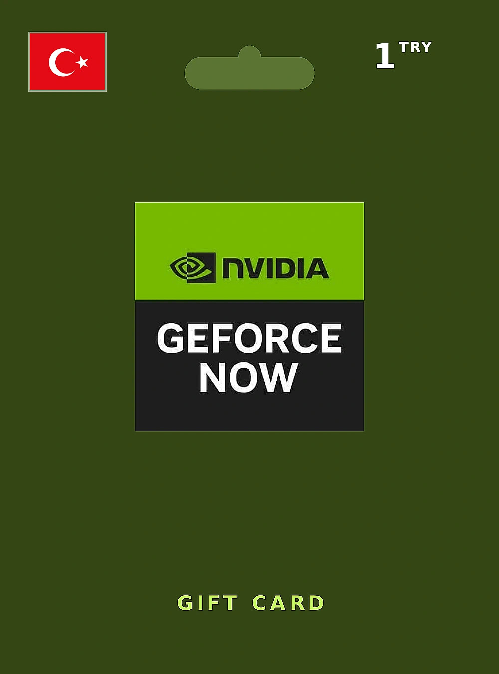 GeForce Now Gift Card 1 TRY TüRKIYE