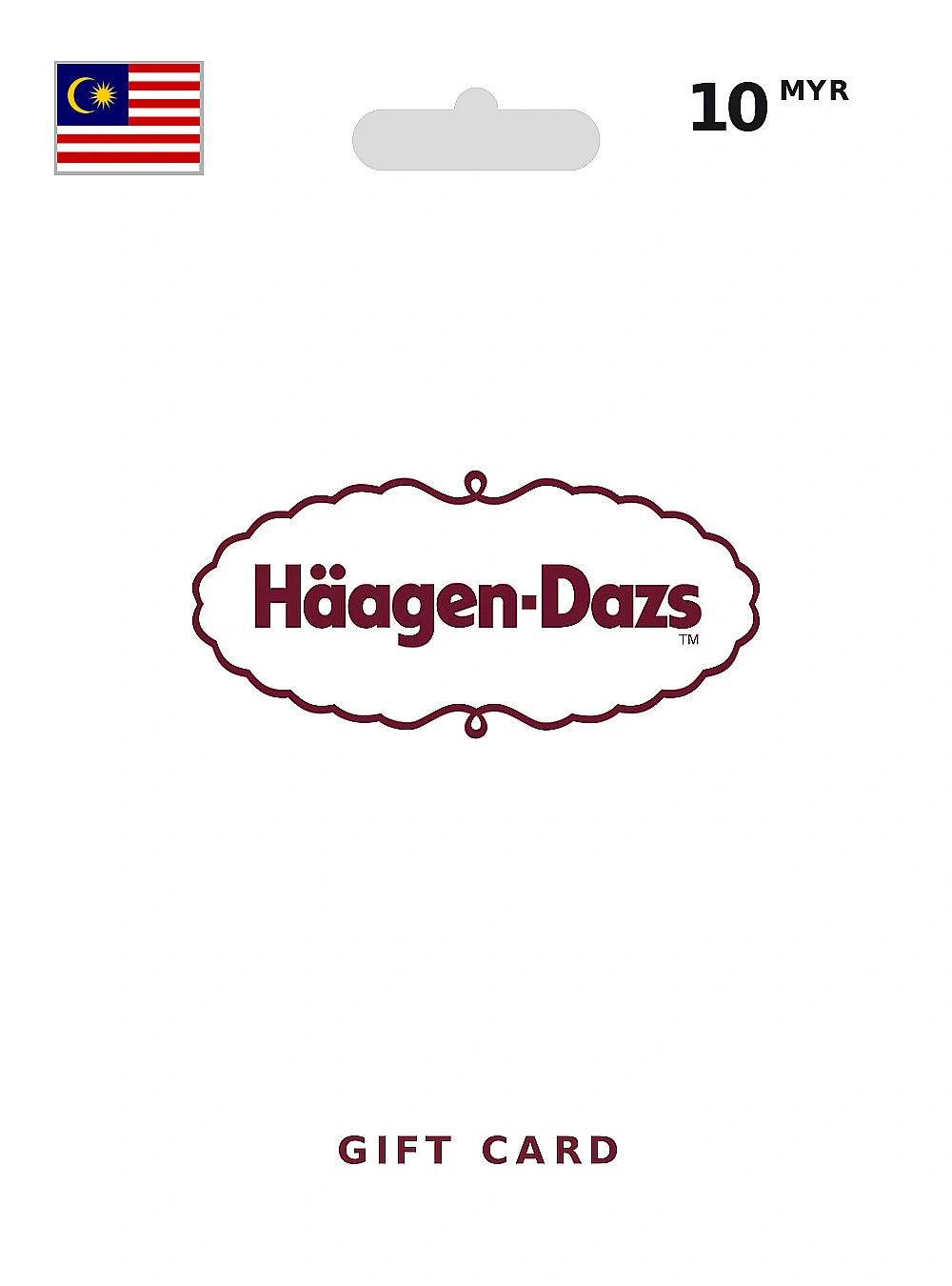 Haagen-Dazs Gift Card 10 MYR MALAYSIA